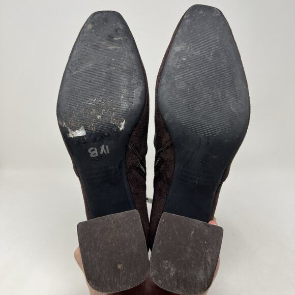 Silent D Anthropologie Maretolp Heeled Ankle Boots Booties Brown Suede EU 37 6.5 - Picture 13 of 13